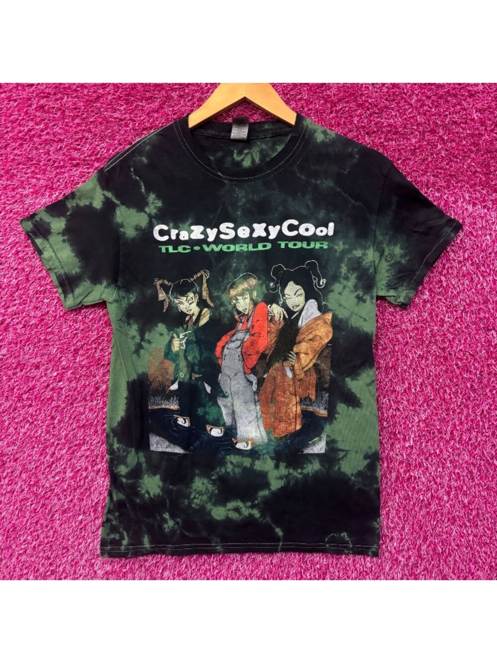 TLC Crazy Sexy Cool Tie Dye Retro Tshirt size Small